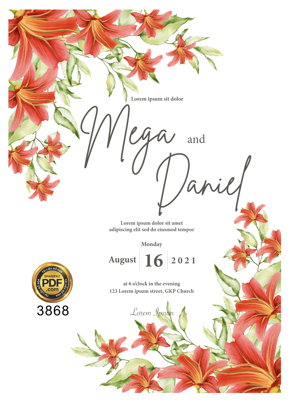 Vector wedding Invitation #103.png