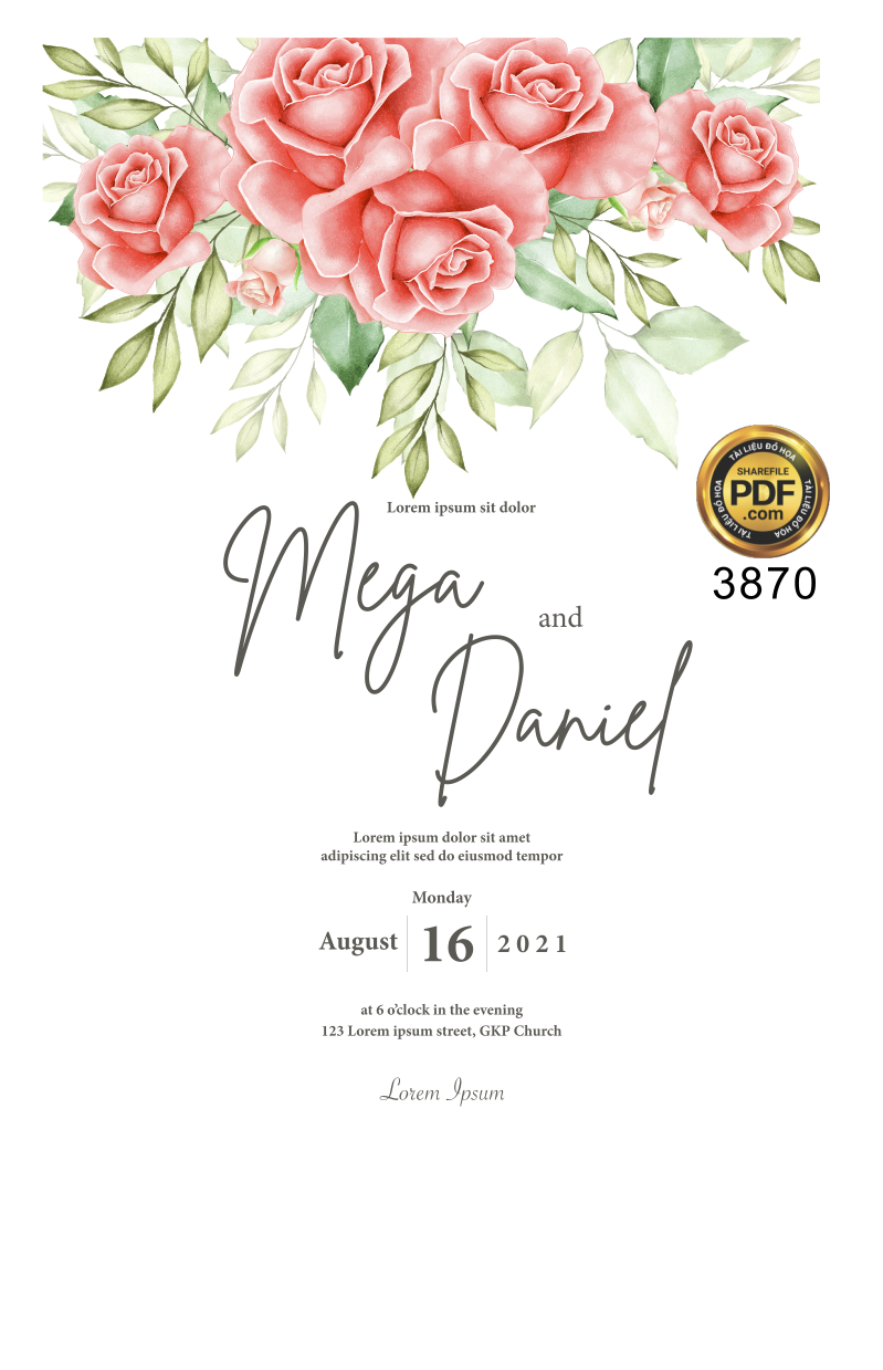 Vector wedding Invitation #105.png