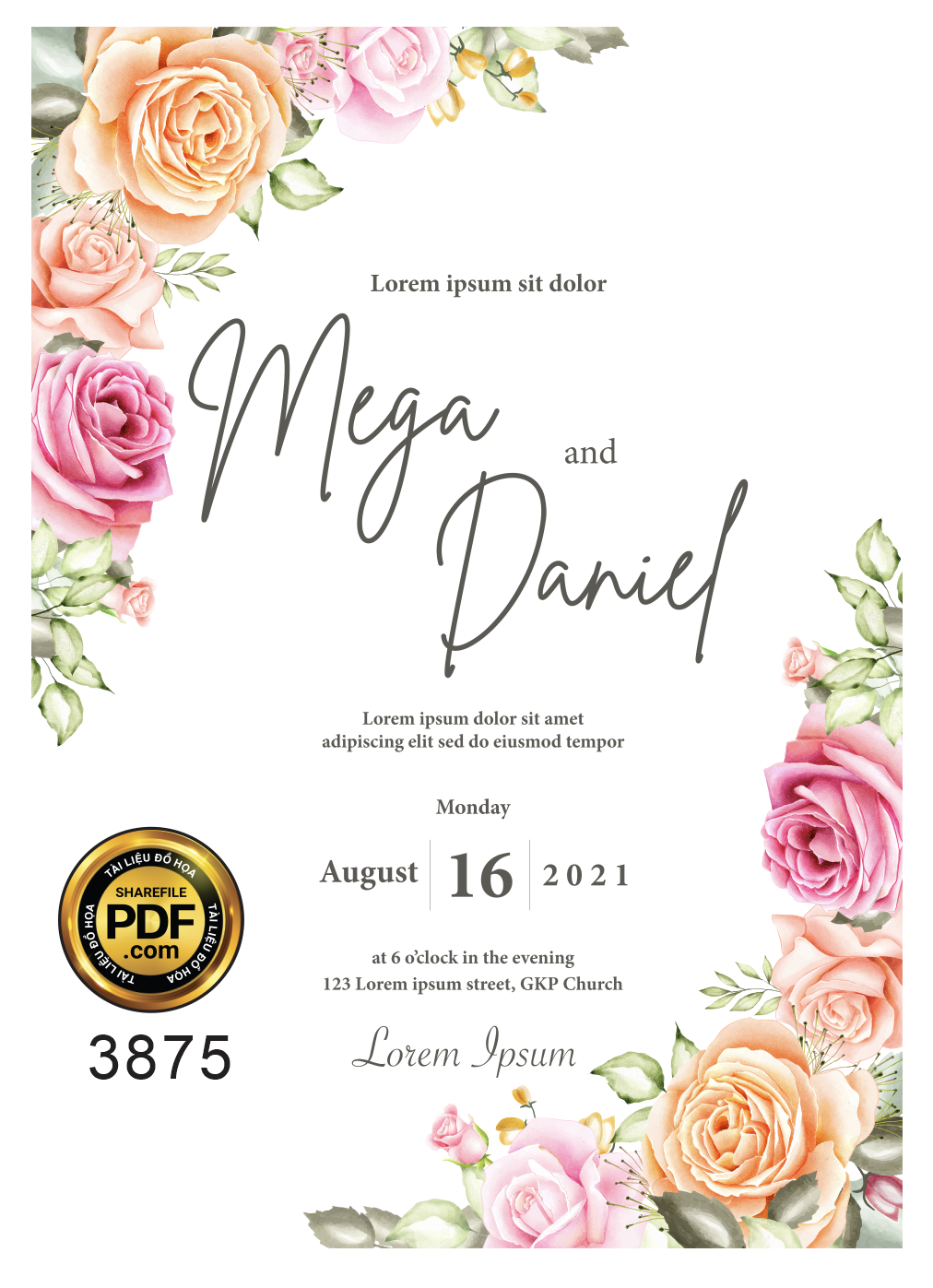 Vector wedding Invitation #110.png