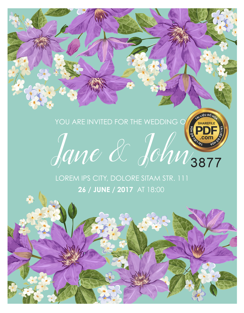 Vector wedding Invitation #112.png