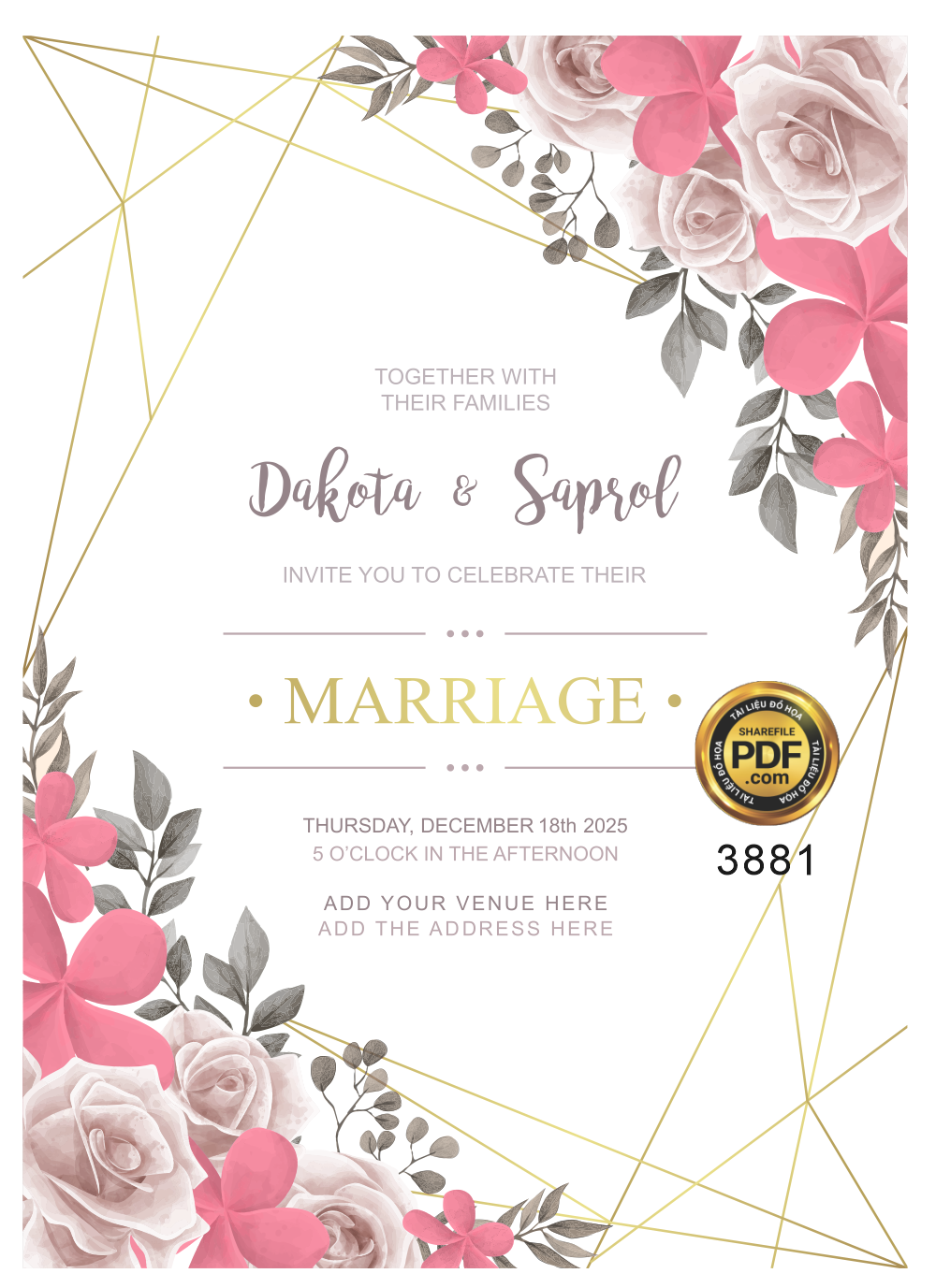 Vector wedding Invitation #116.png