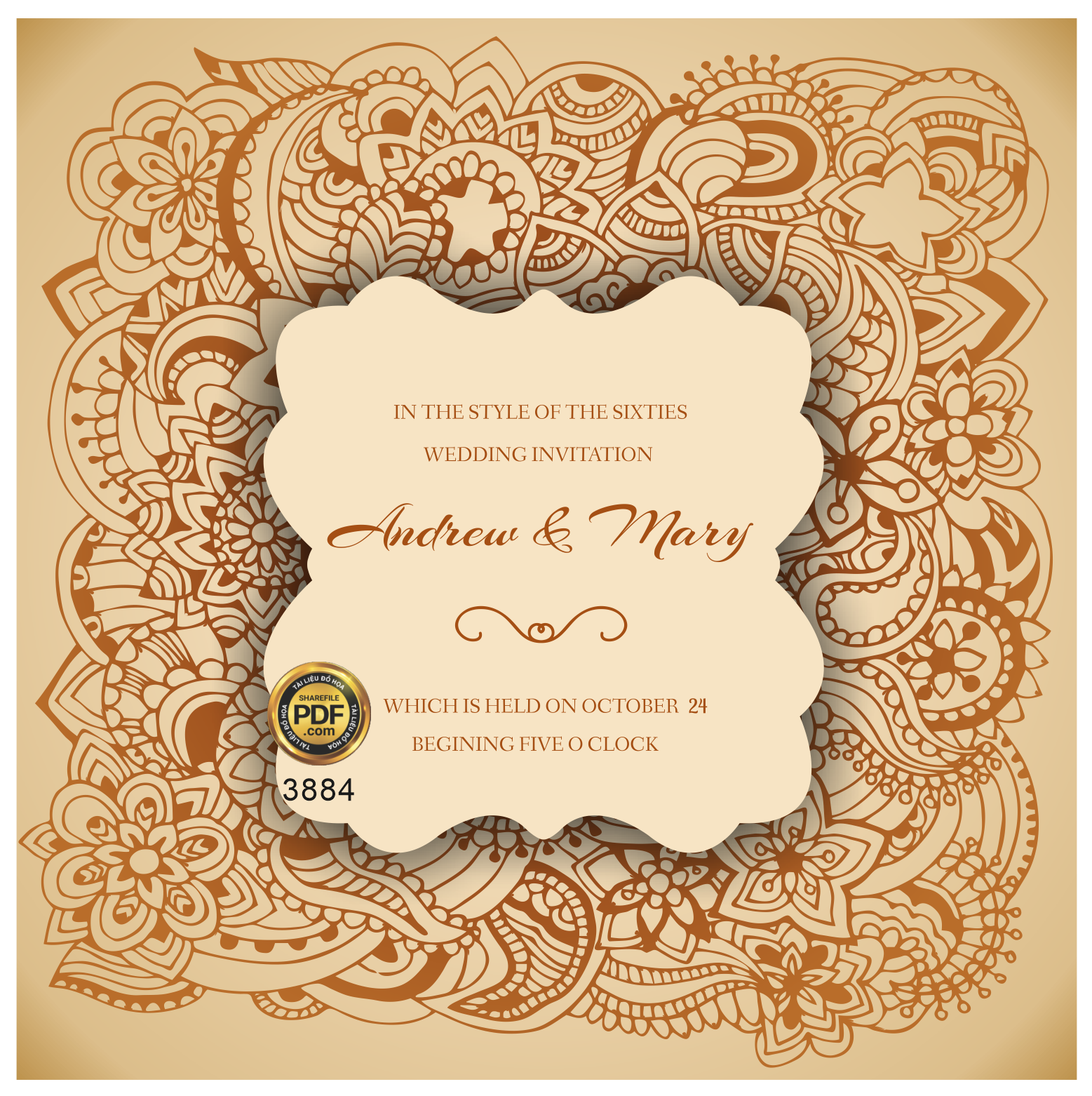 Vector wedding Invitation #119.png
