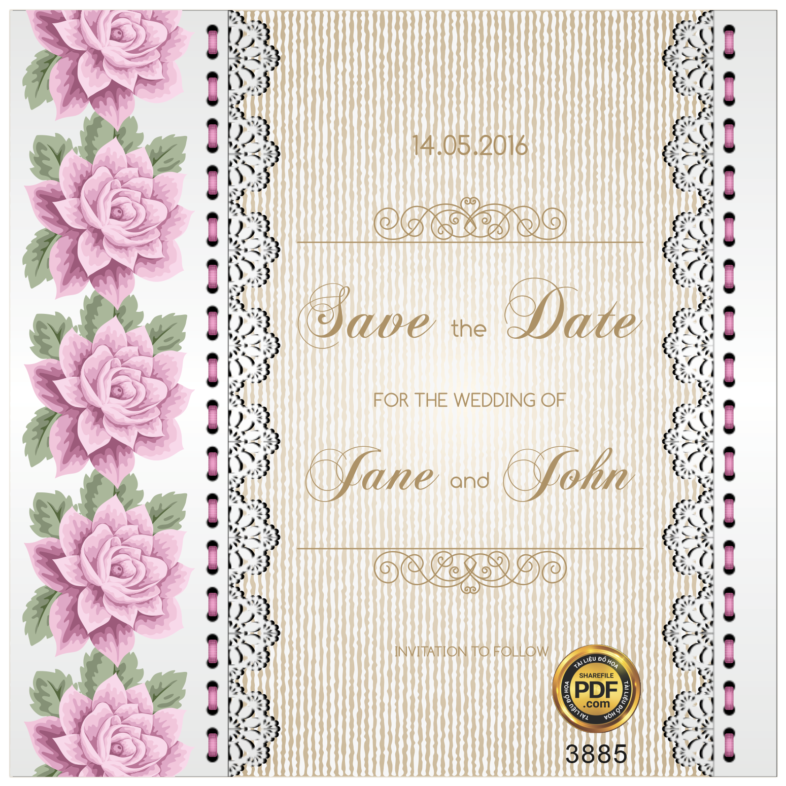 Vector wedding Invitation #120.png