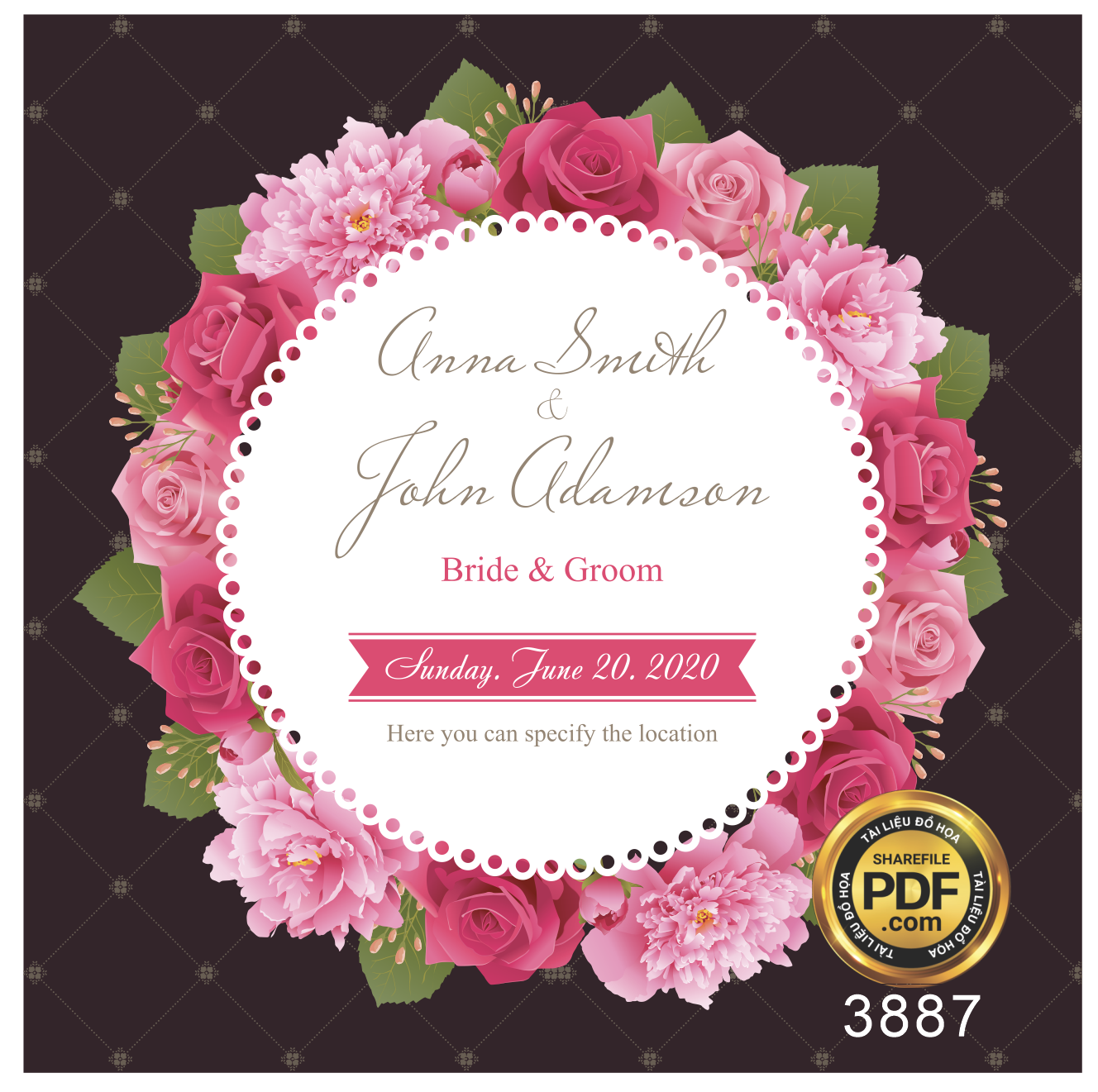 Vector wedding Invitation #122.png