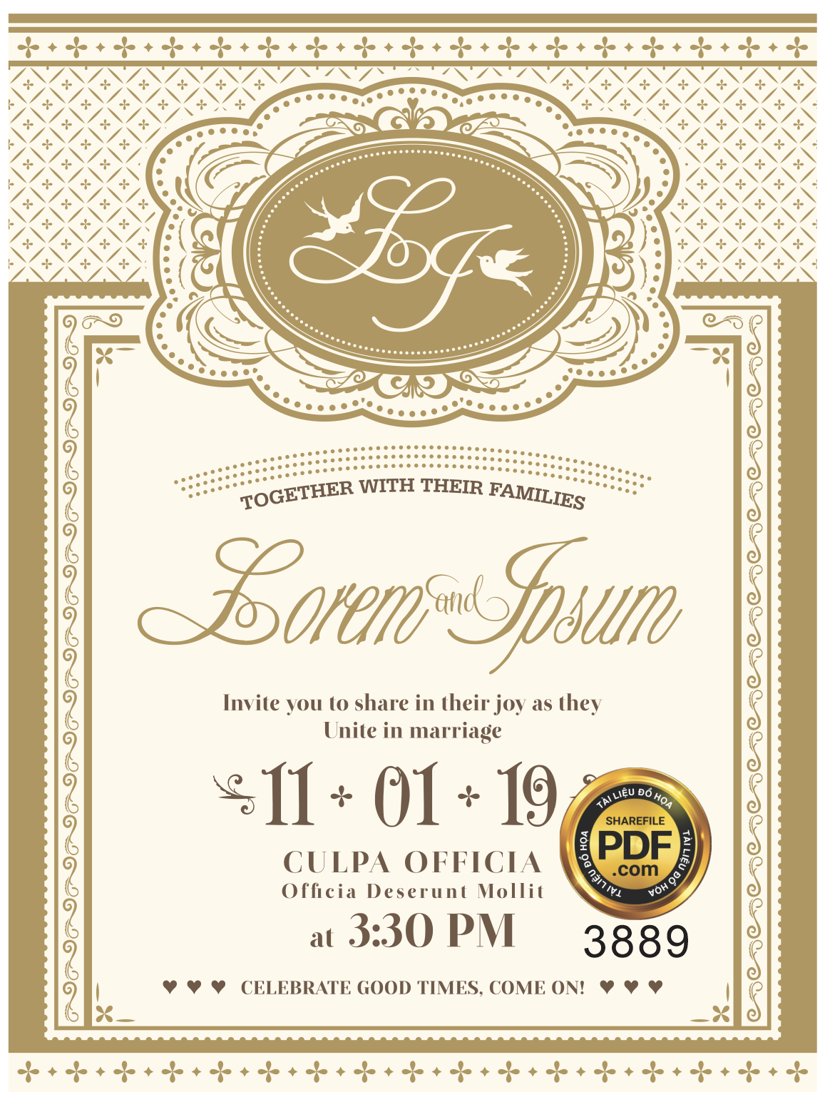 Vector wedding Invitation #124.png