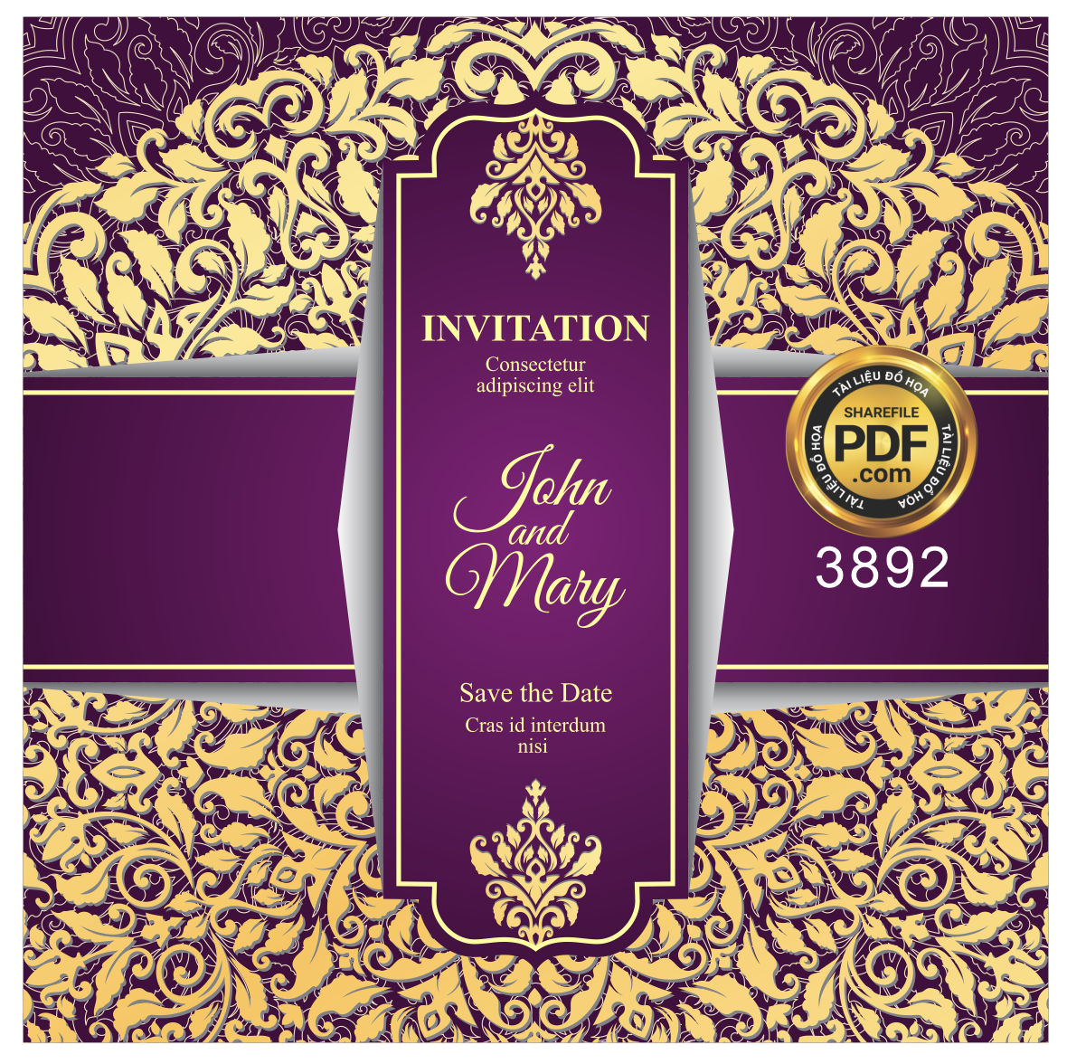 Vector wedding Invitation #127.png