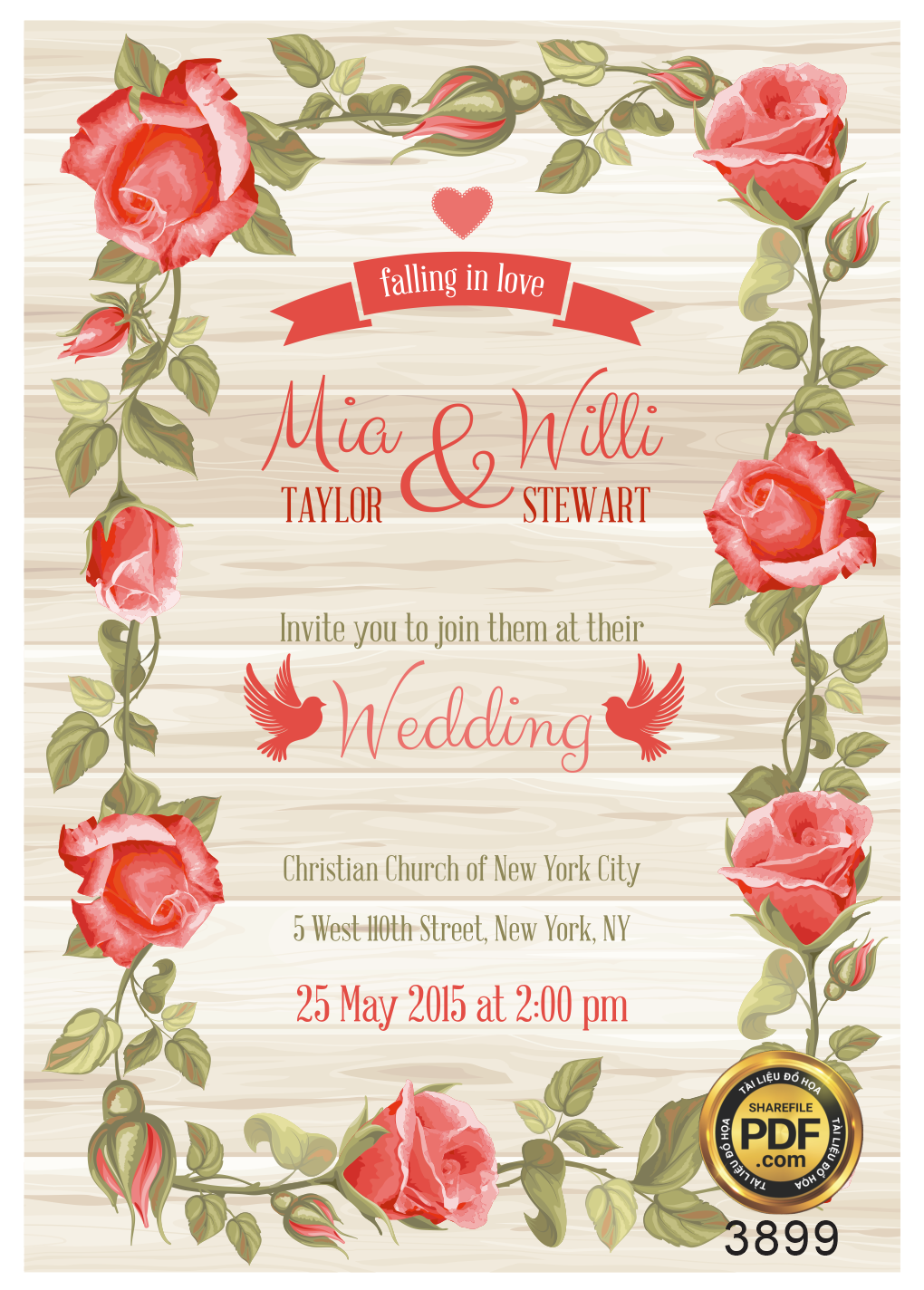 Vector wedding Invitation #134.png