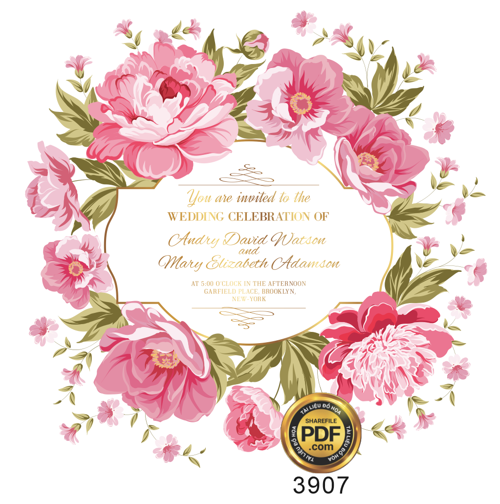 Vector wedding Invitation #142.png