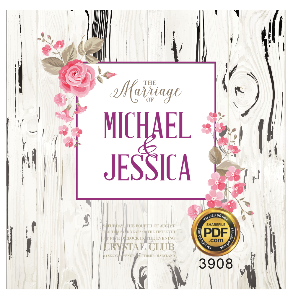 Vector wedding Invitation #143.png