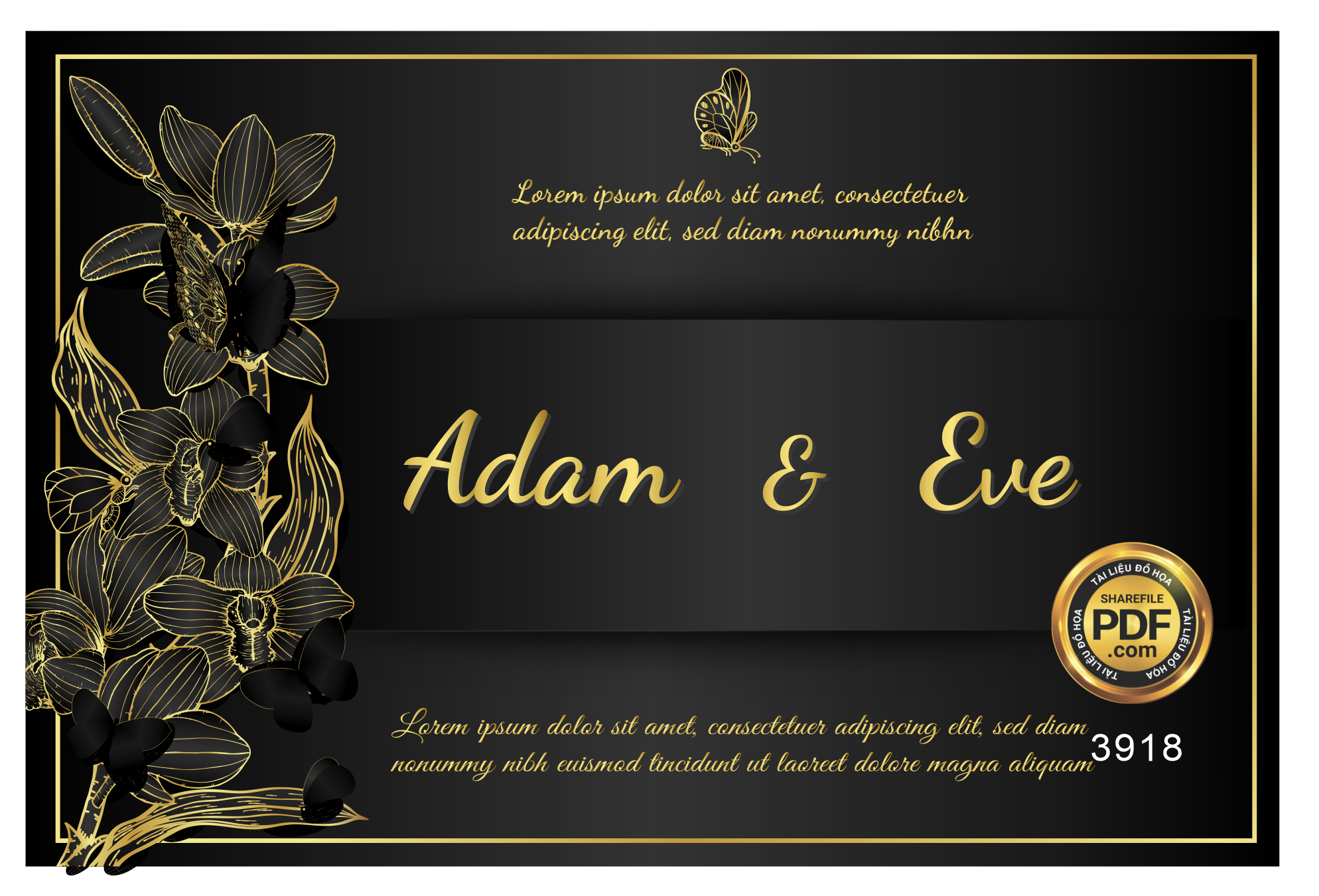 Vector wedding Invitation #153.png