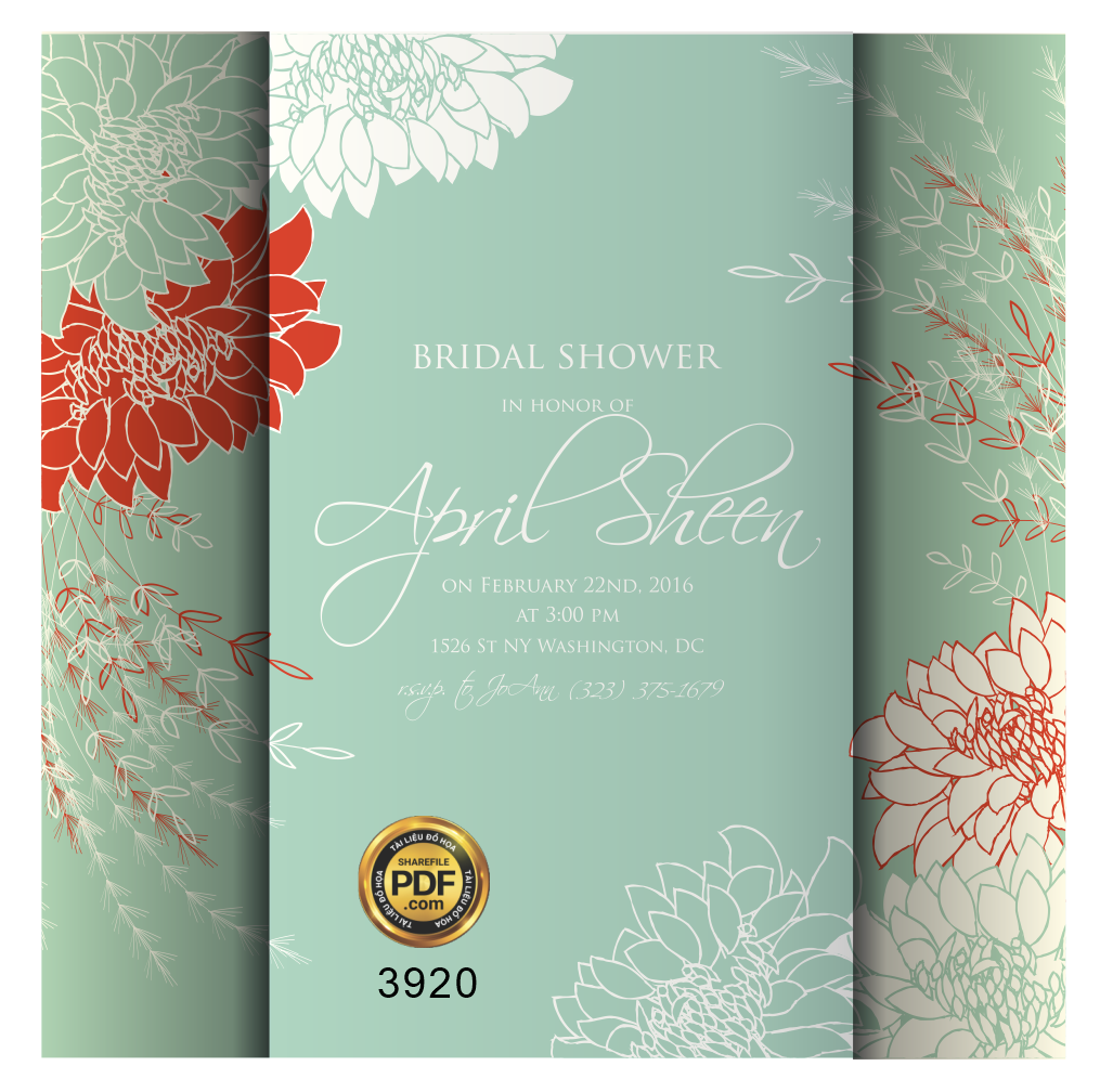 Vector wedding Invitation #155.png