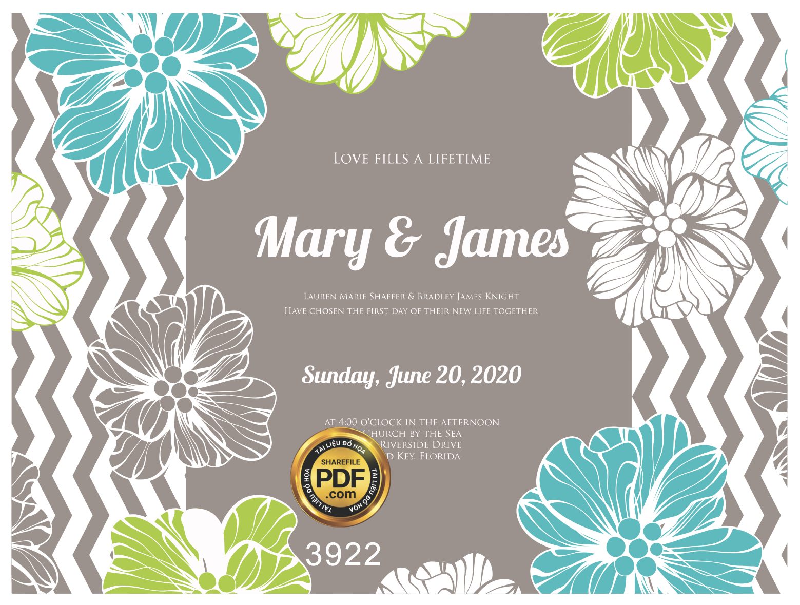 Vector wedding Invitation #157.png