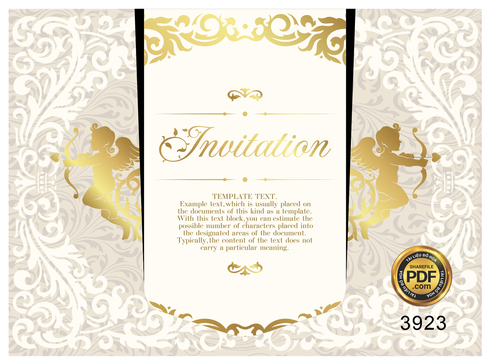Vector wedding Invitation #158.png