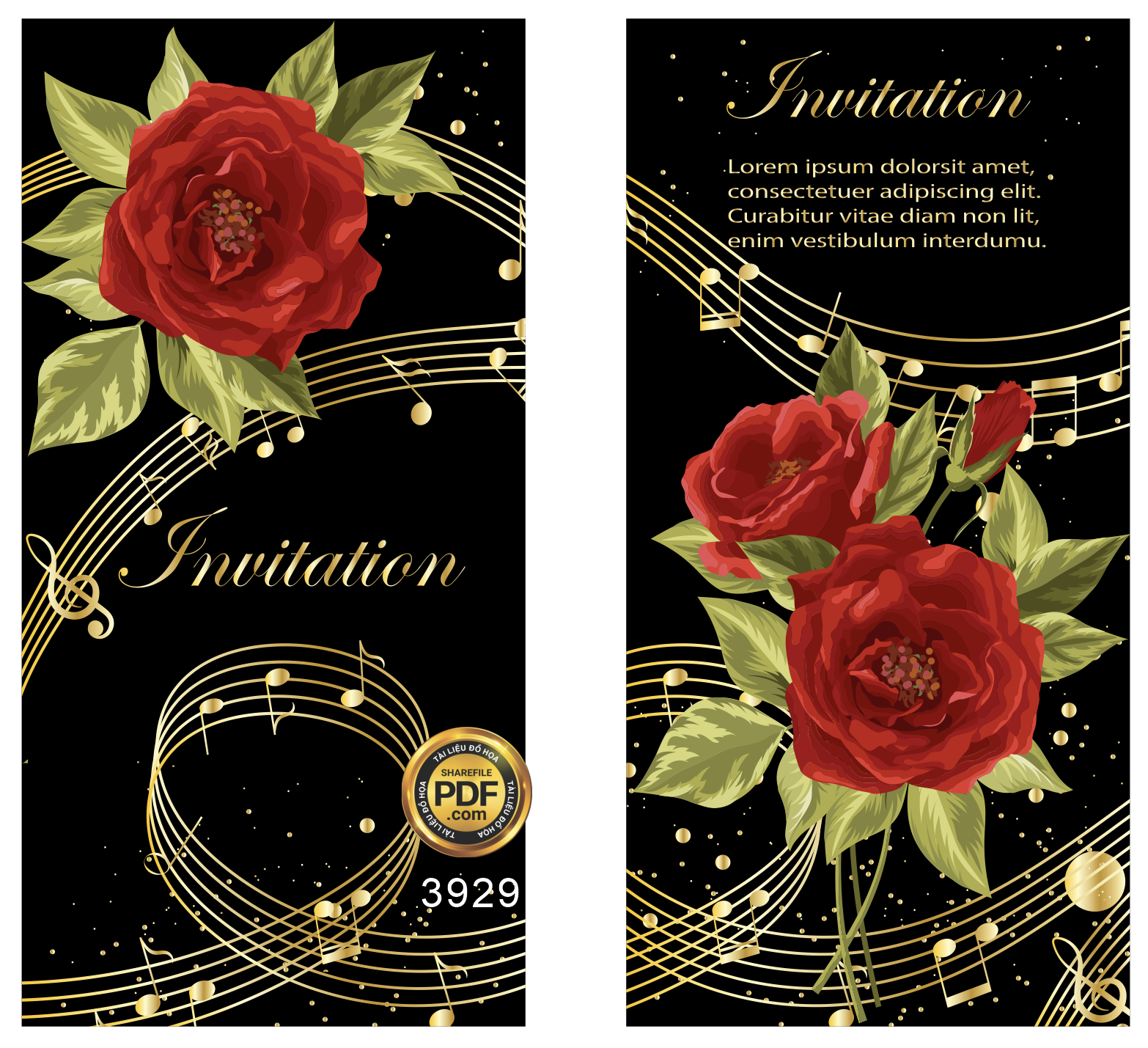 Vector wedding Invitation #164.png