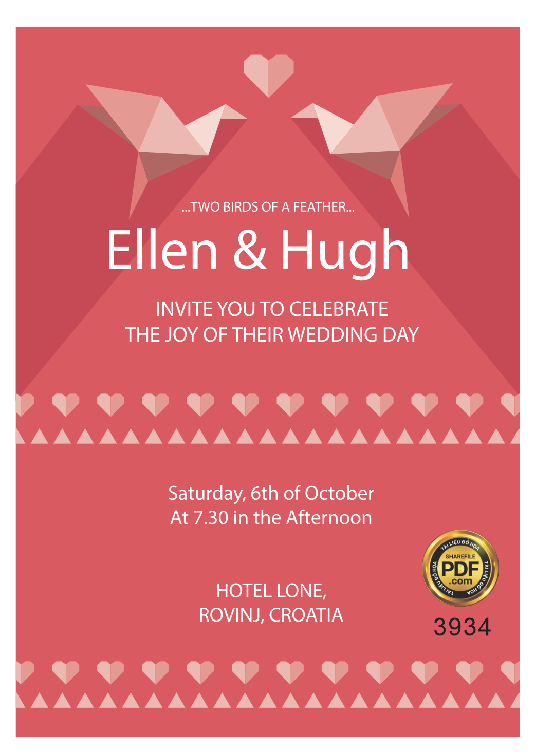 Vector wedding Invitation #169.png