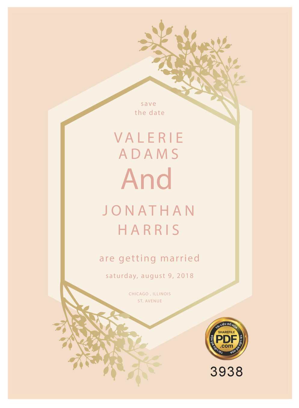 Vector wedding Invitation #174.png