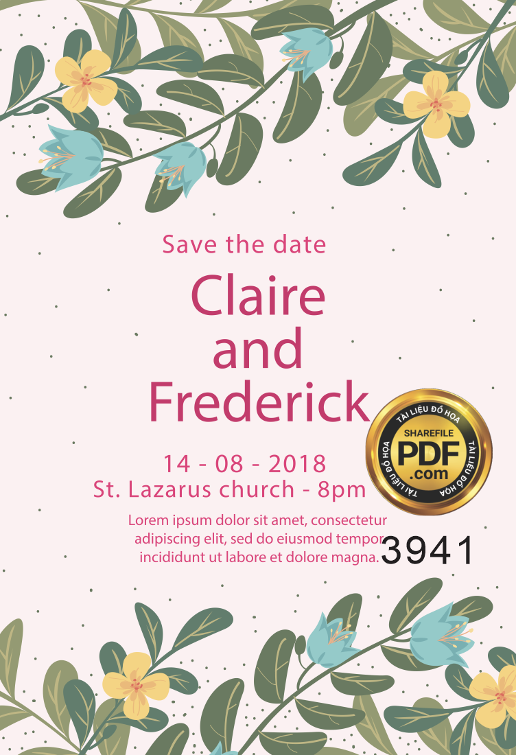 Vector wedding Invitation #177.png