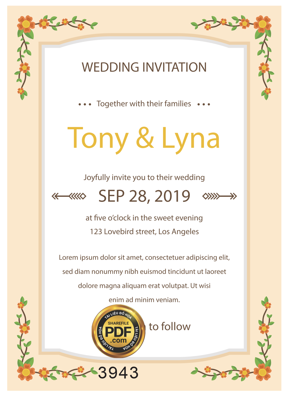 Vector wedding Invitation #179.png