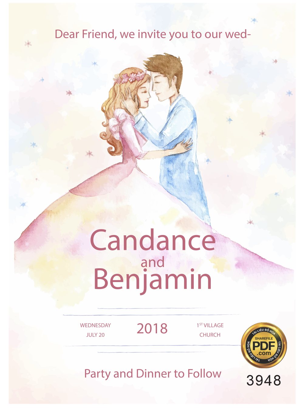 Vector wedding Invitation #184.png