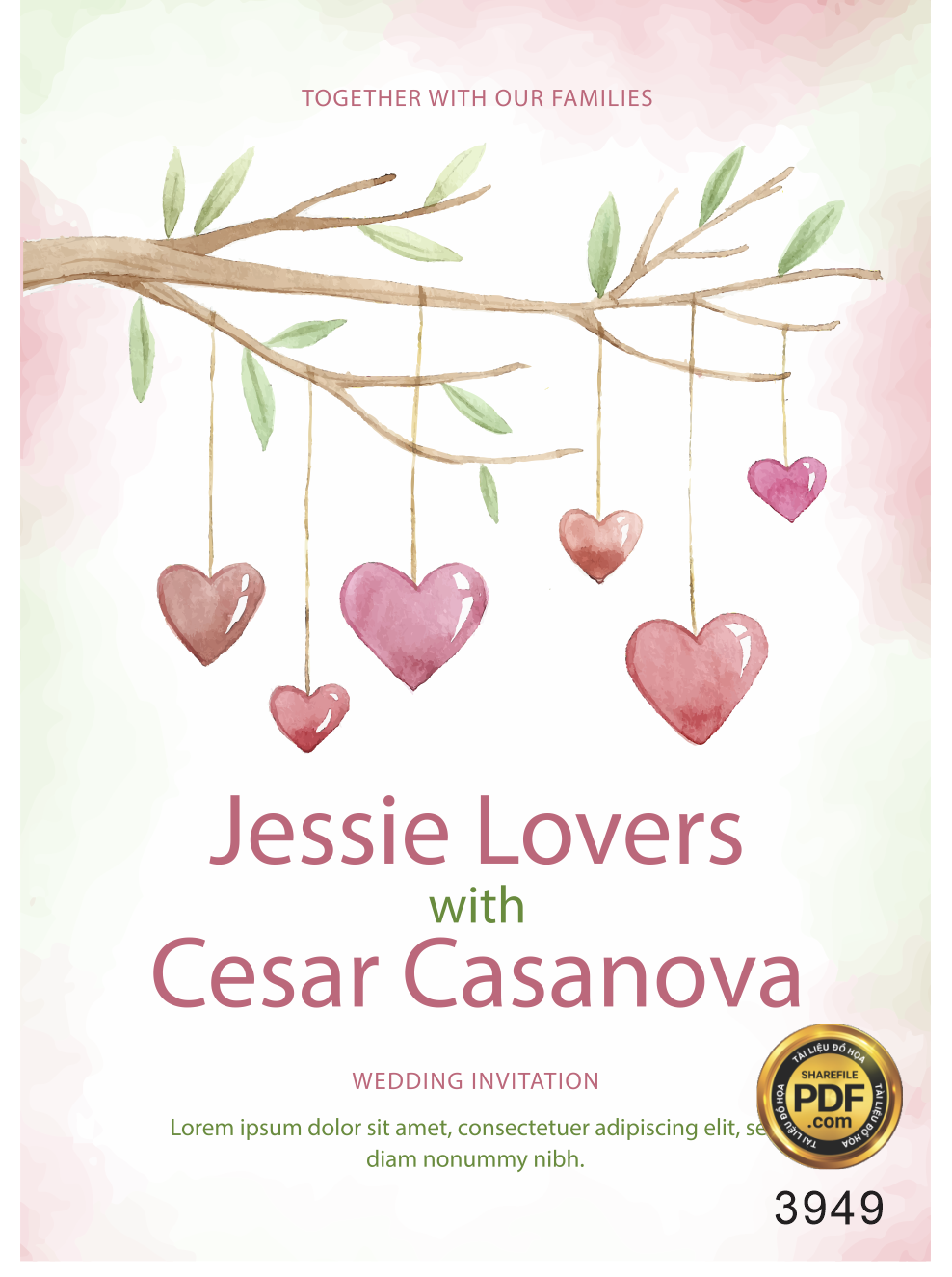 Vector wedding Invitation #185.png