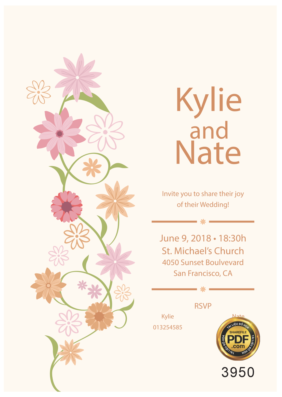 Vector wedding Invitation #186.png