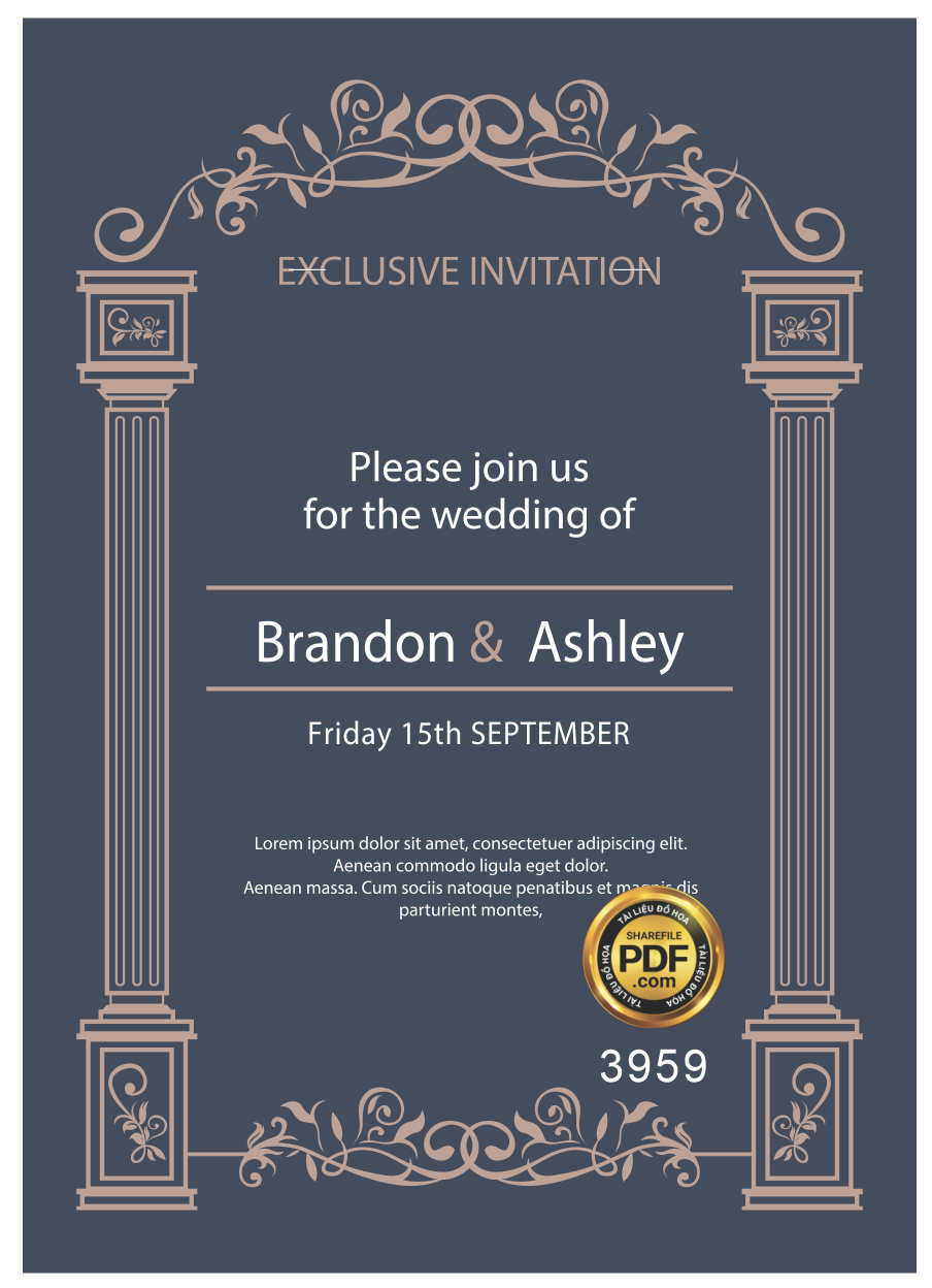 Vector wedding Invitation #195.png