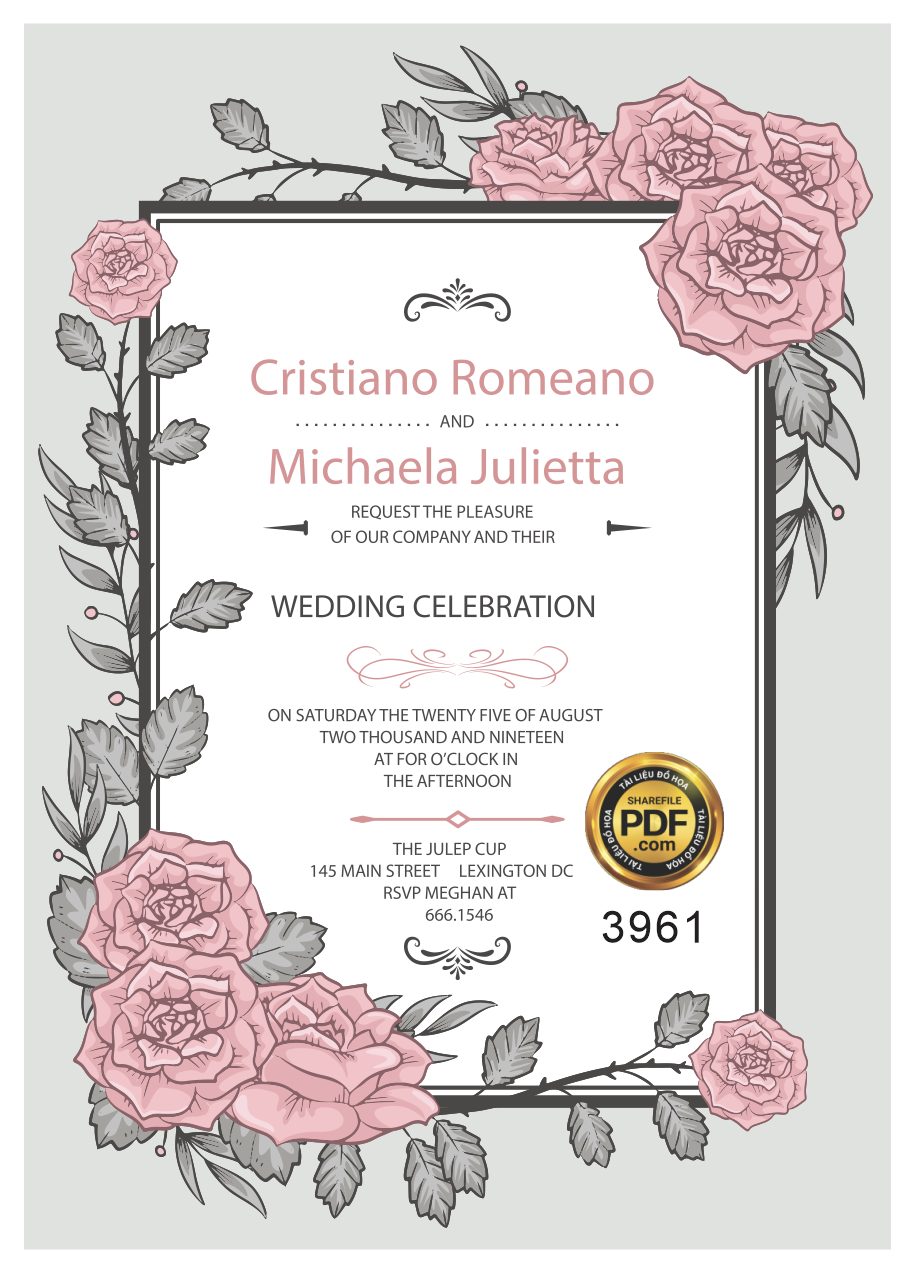 Vector wedding Invitation #197.png