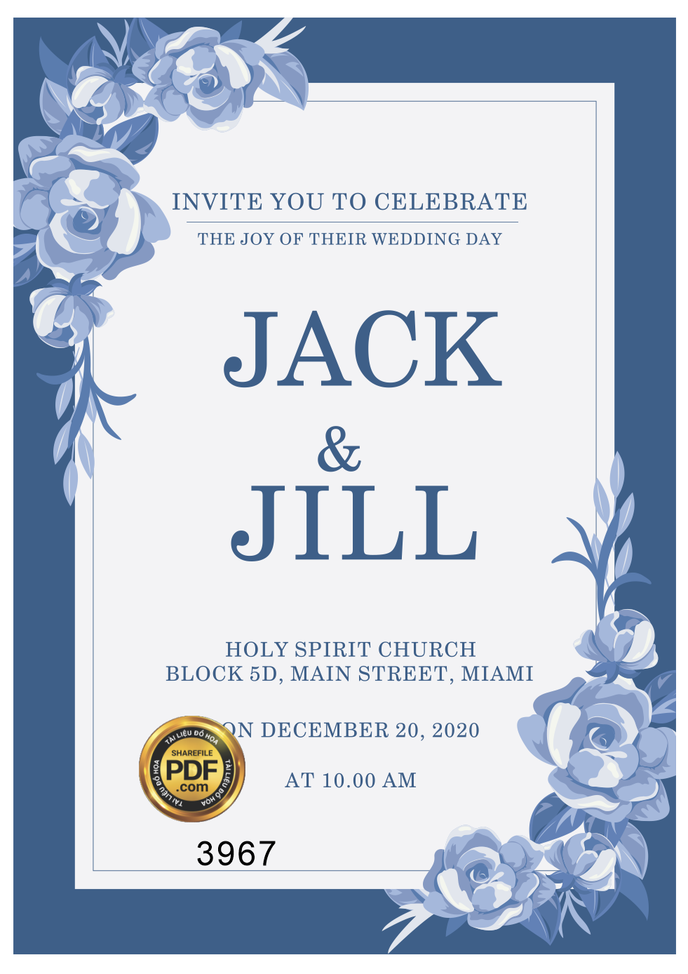 Vector wedding Invitation #203.png