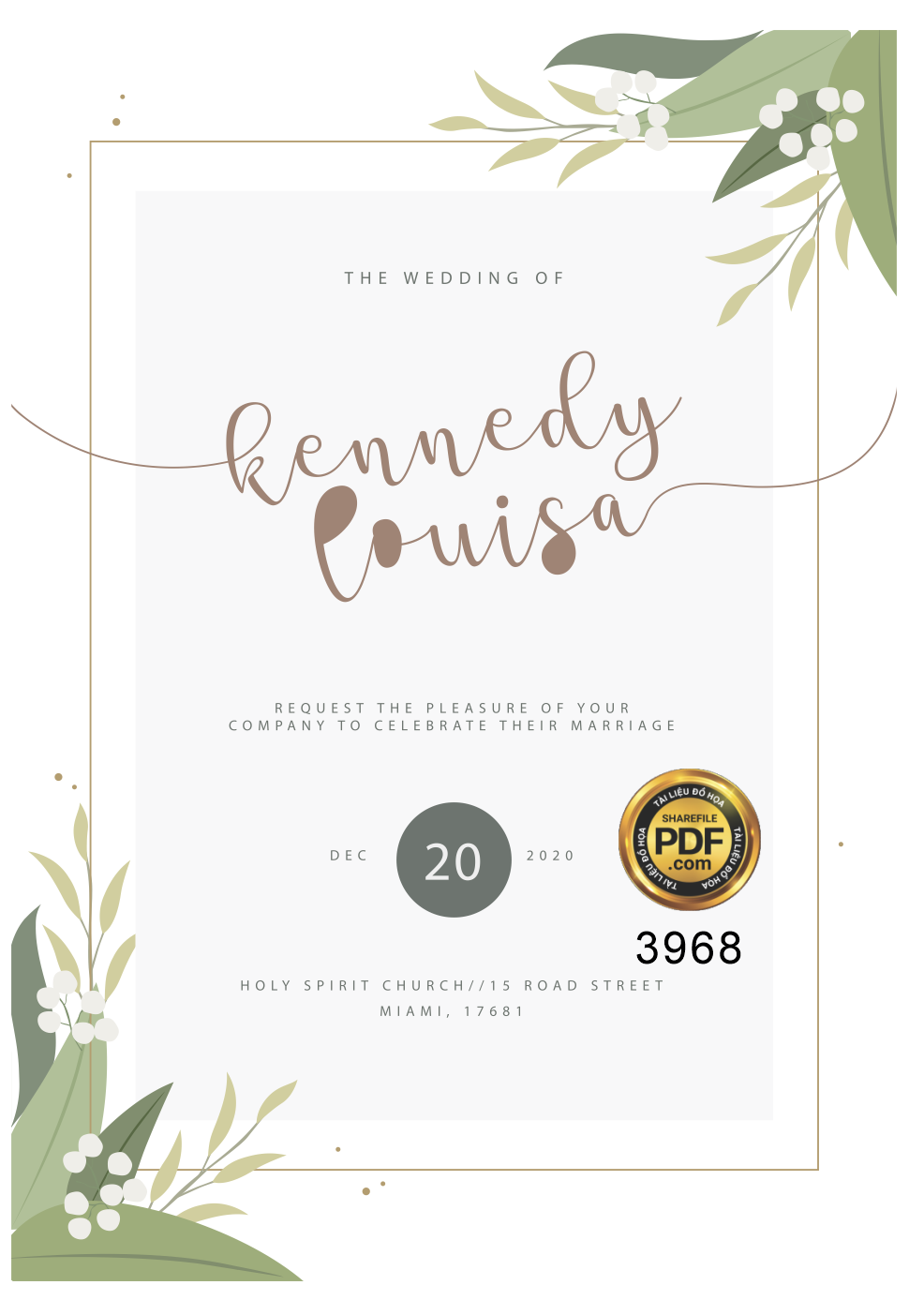 Vector wedding Invitation #204.png