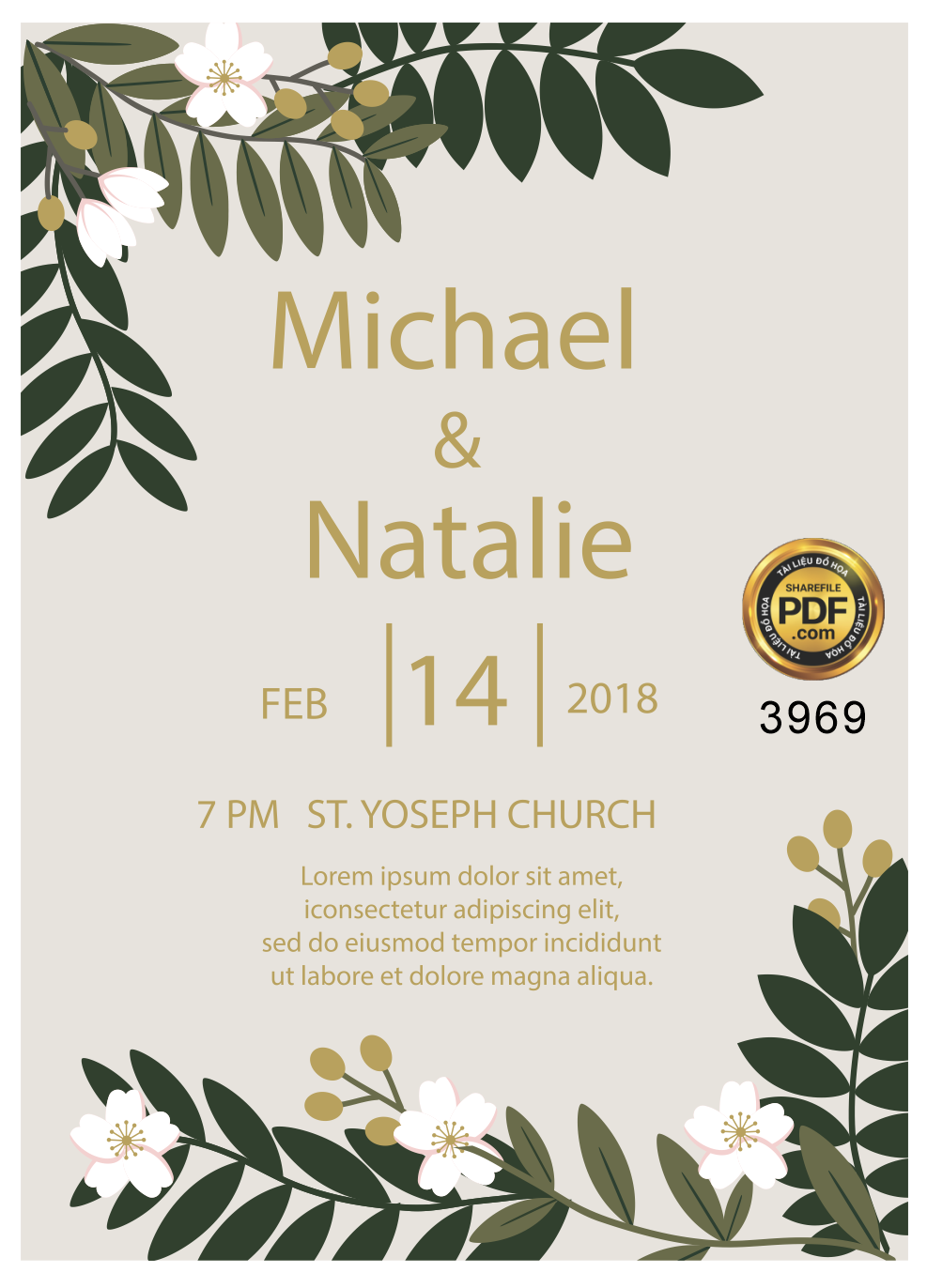 Vector wedding Invitation #205.png