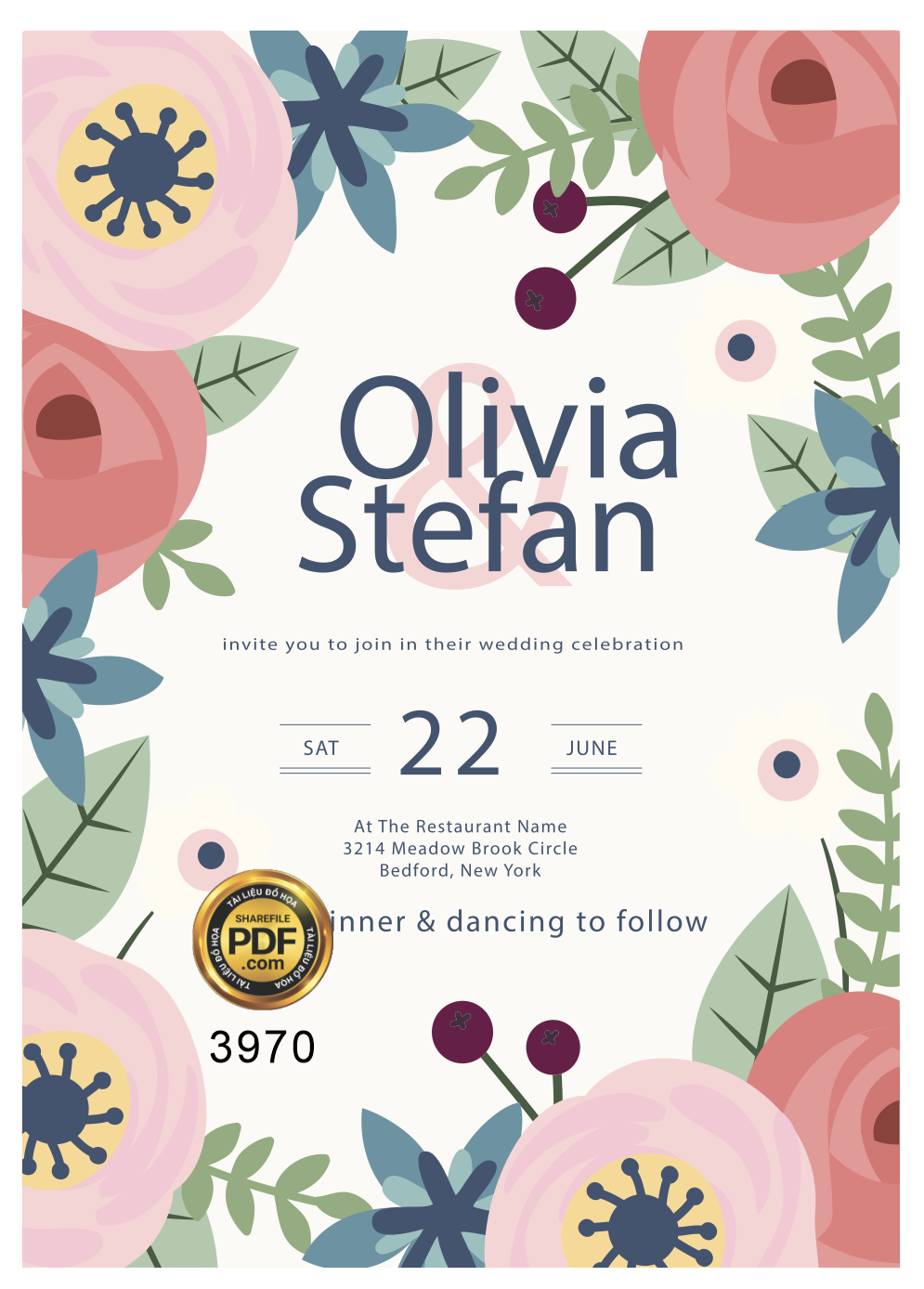 Vector wedding Invitation #206.png