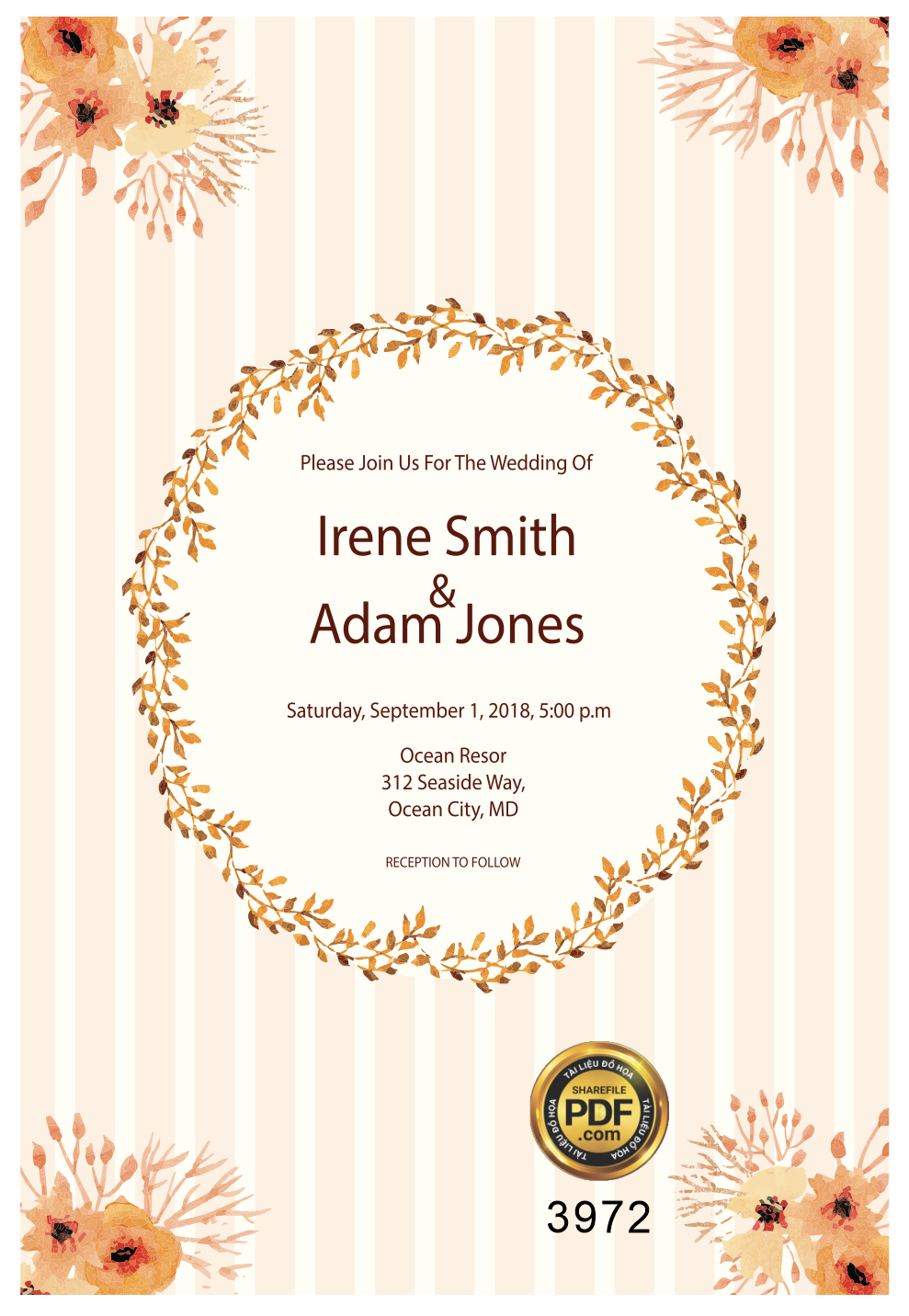 Vector wedding Invitation #208.png