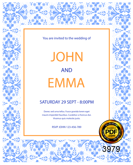 Vector wedding Invitation #215.png