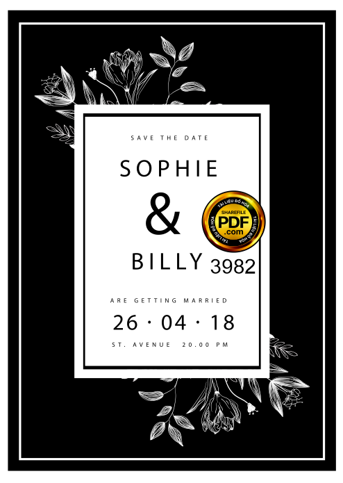 Vector wedding Invitation #218.png