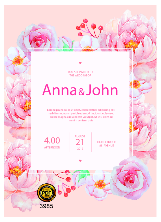 Vector wedding Invitation #221.png