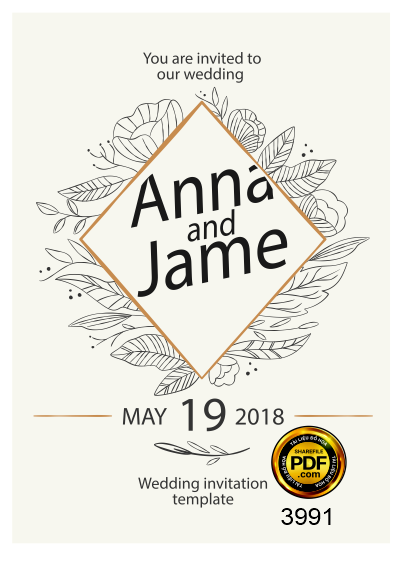 Vector wedding Invitation #227.png