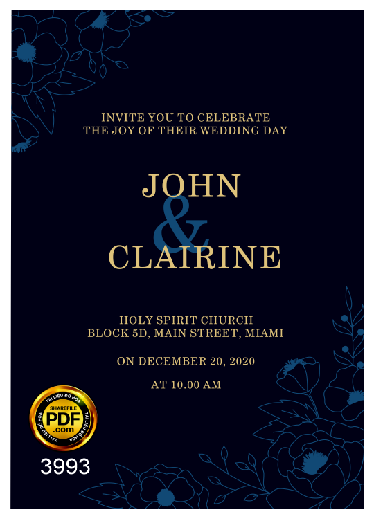 Vector wedding Invitation #229.png