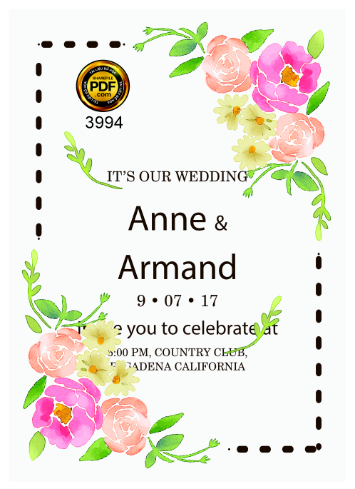 Vector wedding Invitation #230.png