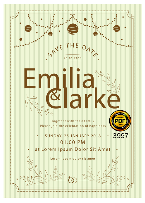 Vector wedding Invitation #233.png