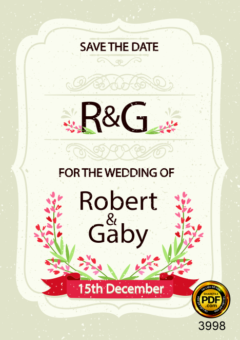Vector wedding Invitation #234.png