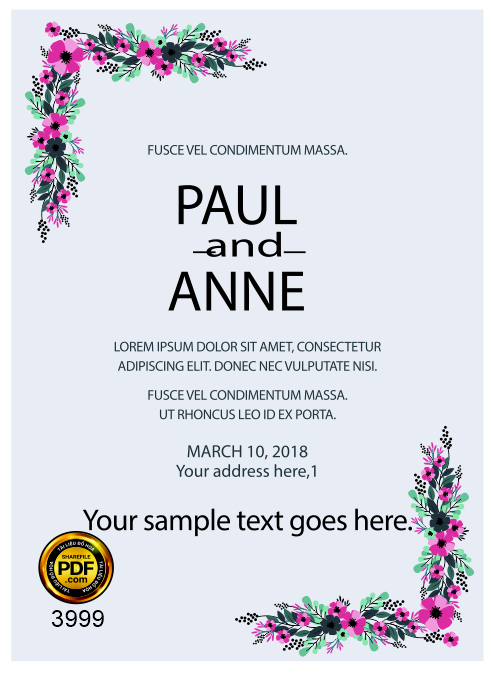 Vector wedding Invitation #235.png