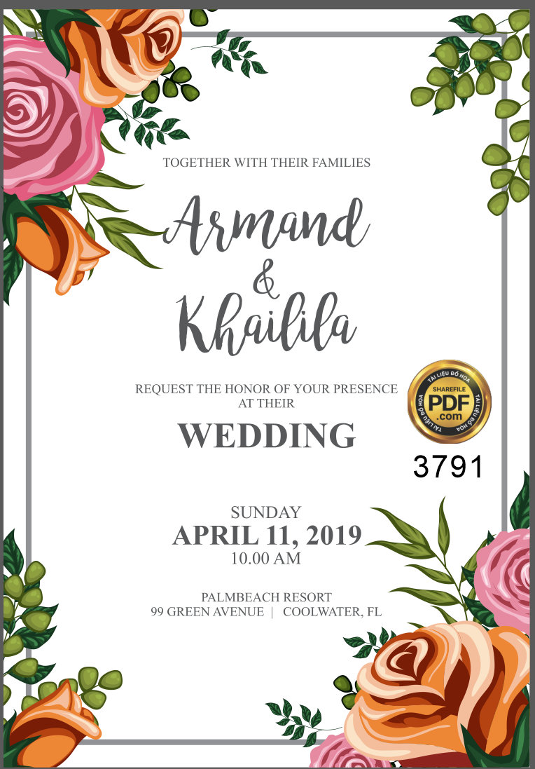 Vector wedding Invitation #26.png