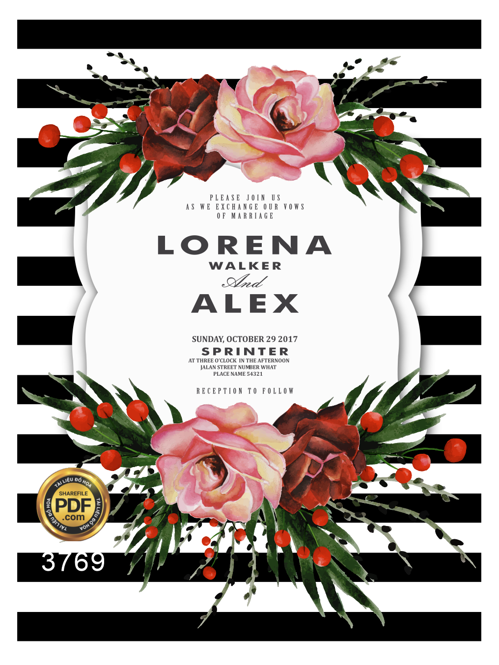 Vector wedding Invitation #4.png