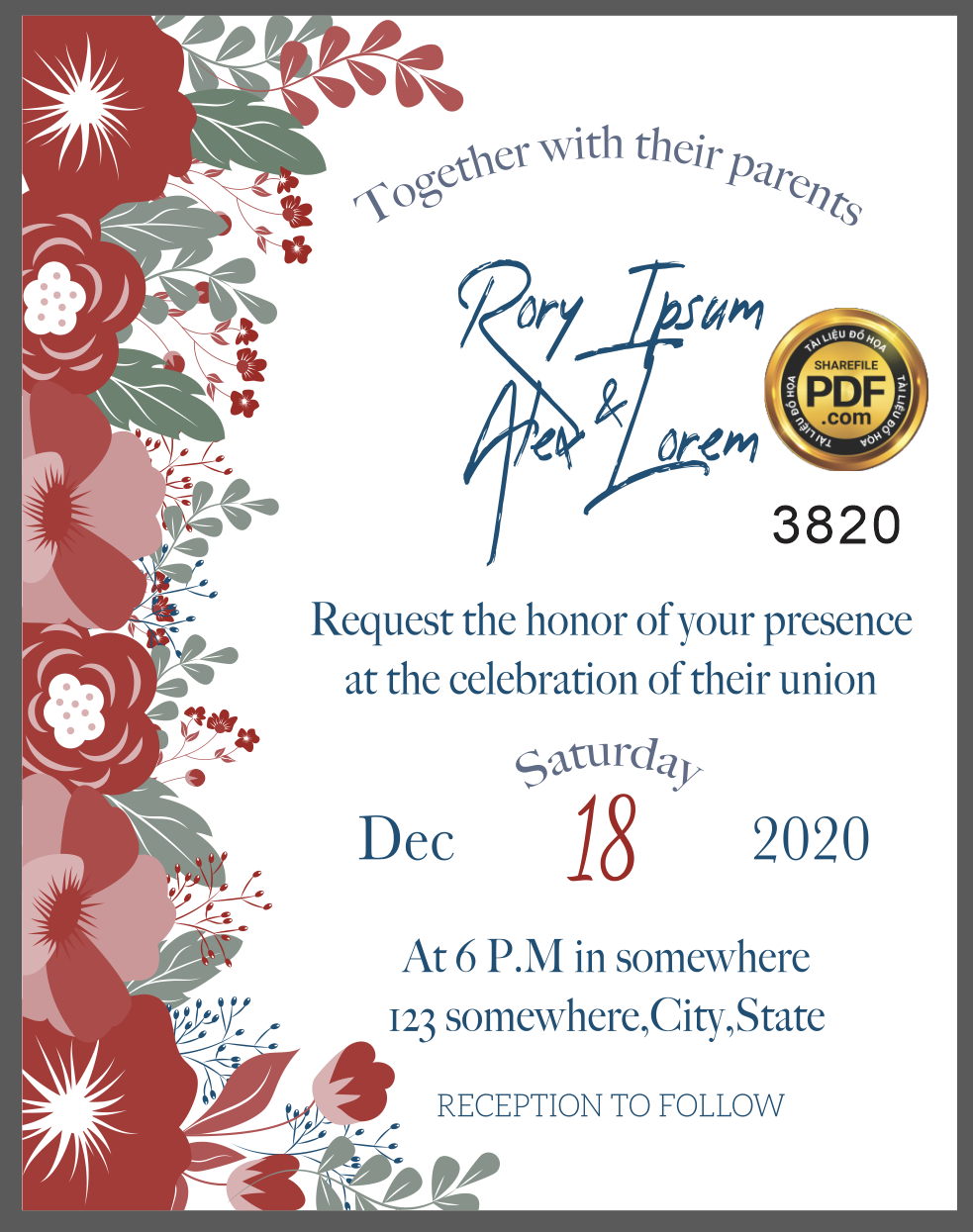 Vector wedding Invitation #55.png
