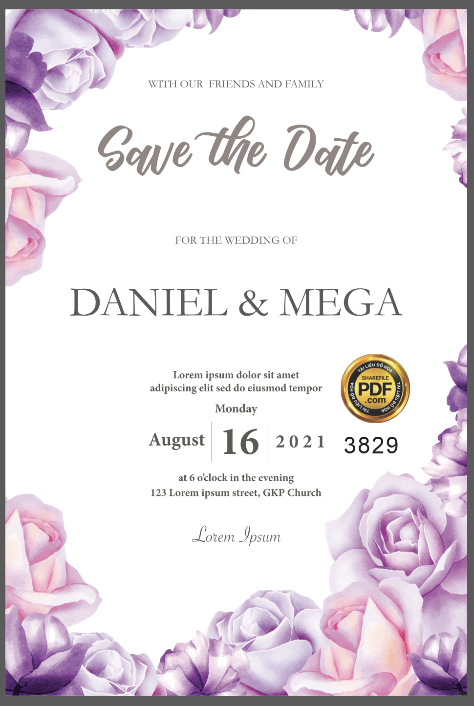 Vector wedding Invitation #64.png