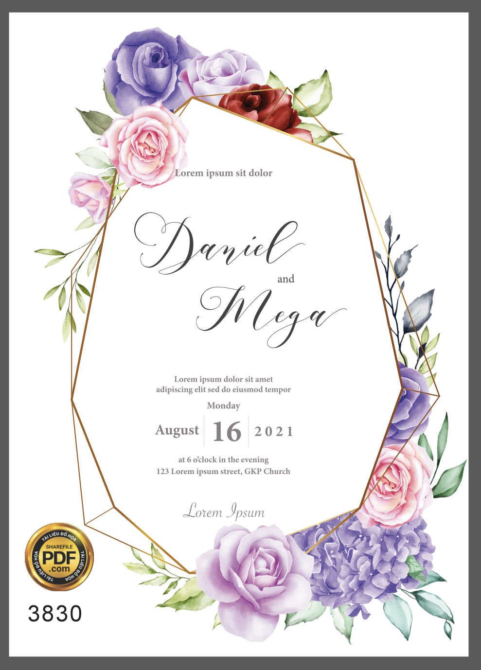Vector wedding Invitation #65.png