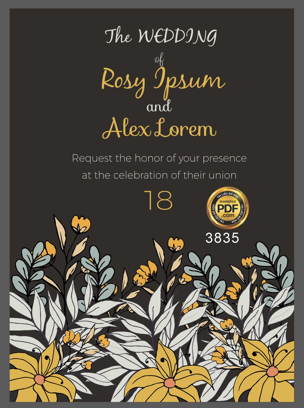 Vector wedding Invitation #70.png