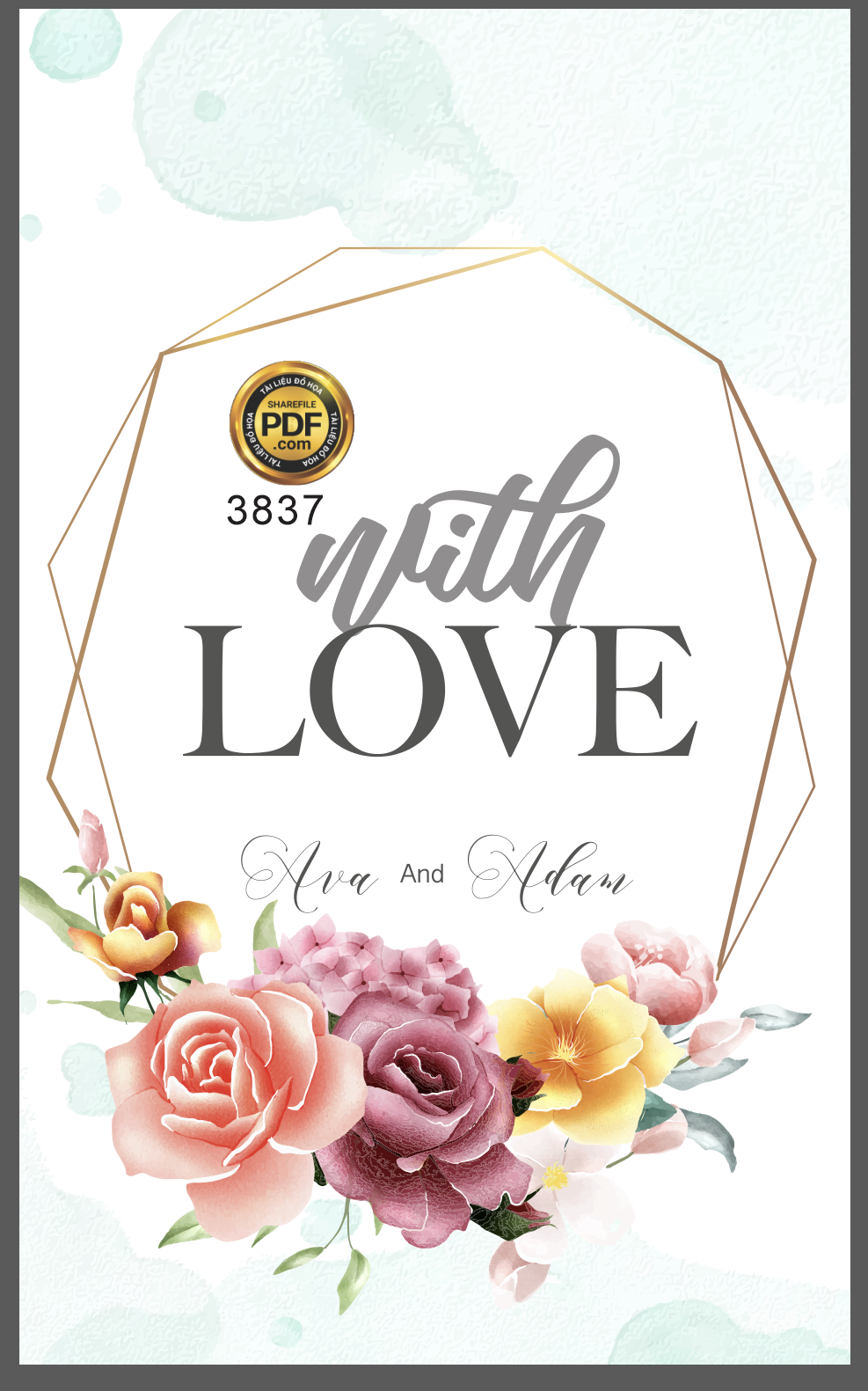 Vector wedding Invitation #72.png
