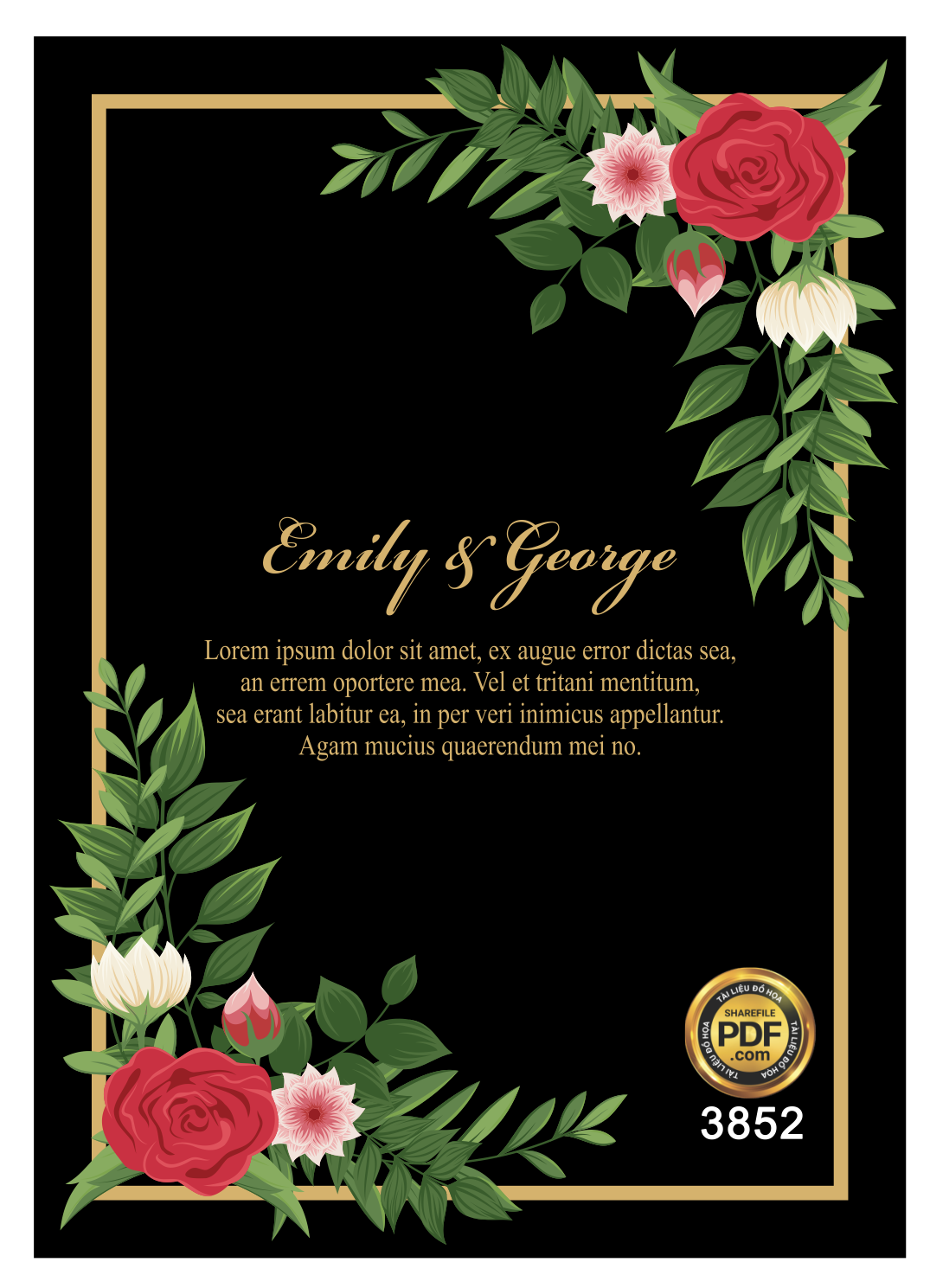 Vector wedding Invitation #87.png