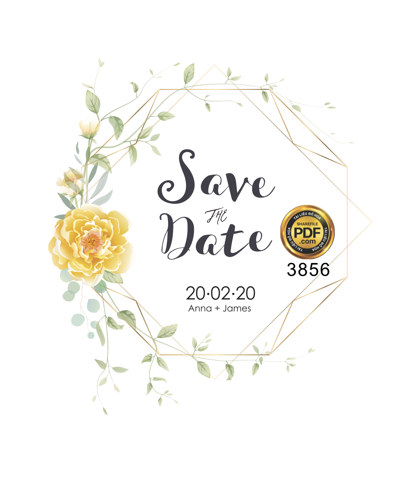 Vector wedding Invitation #91.png